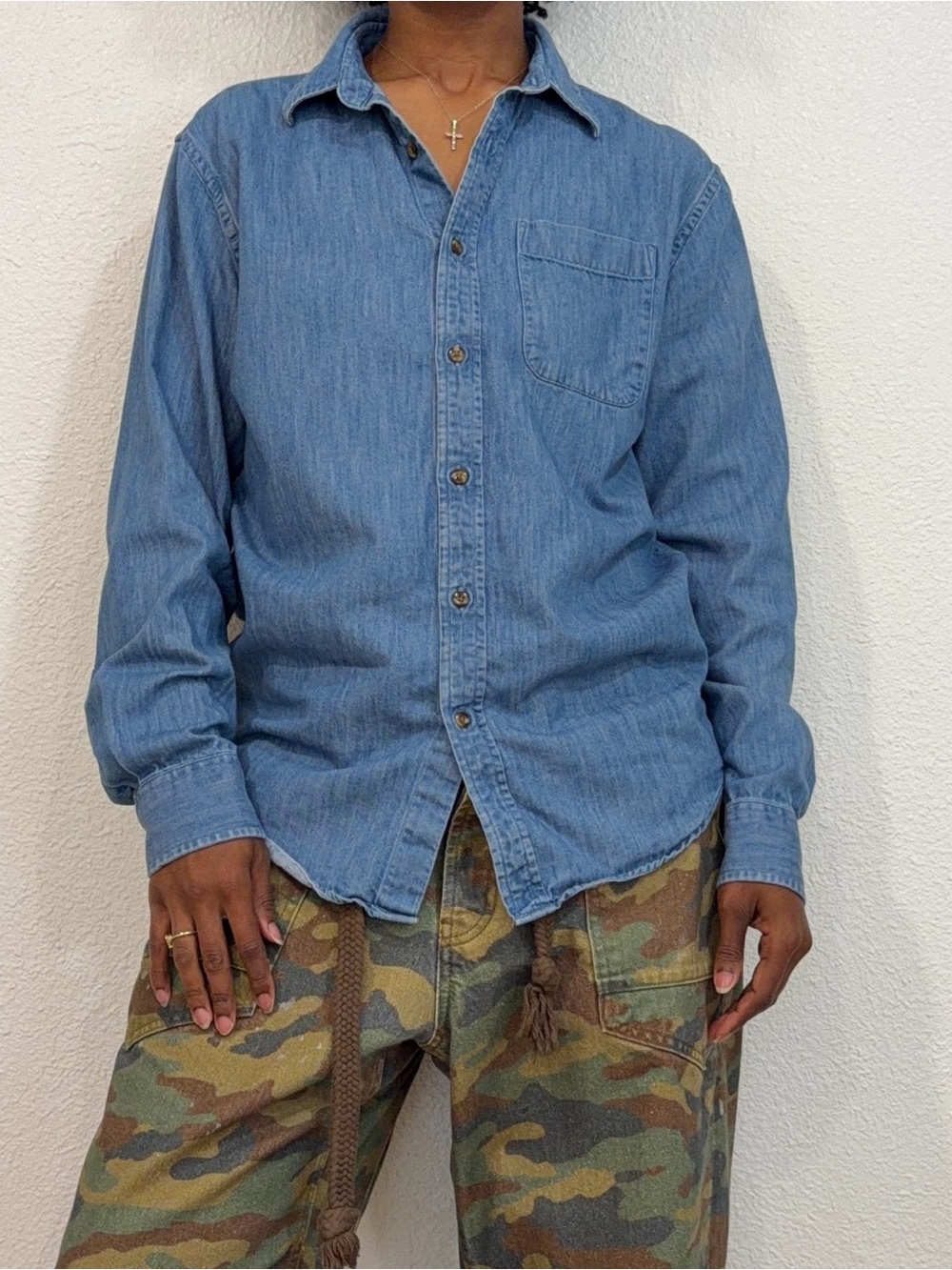 Banana Republic Light Blue Denim Button-Down Shirt